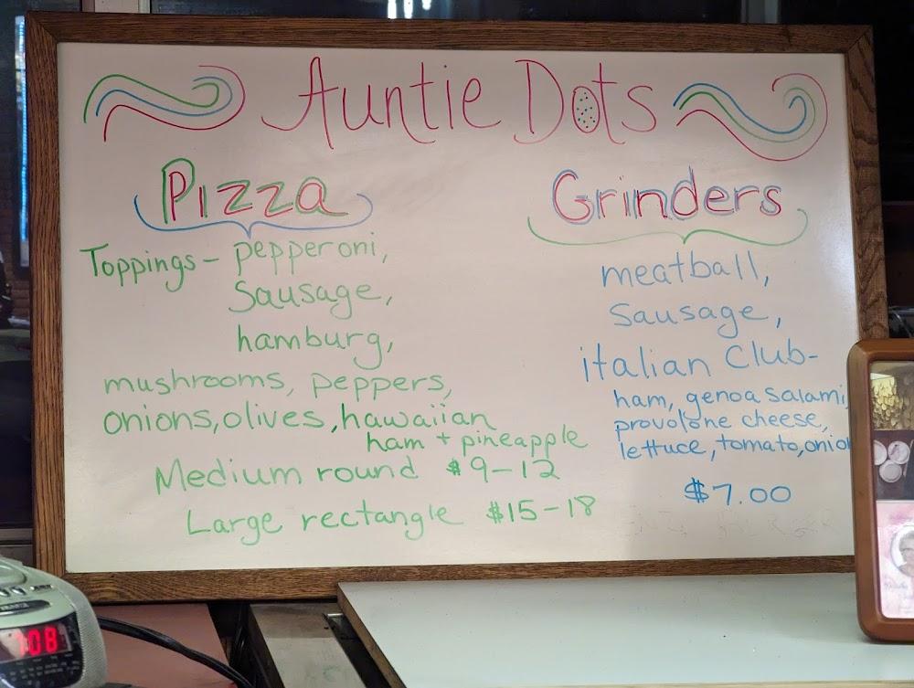 Auntie Dot's Pizza Menu image 1